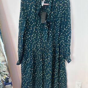 NWT BCBG Green Sheer Dress